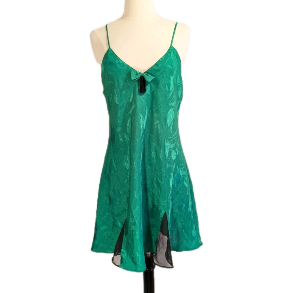 Victoria's Secret Vintage Slip Dress Large Women Satin Nightie Gold label VS